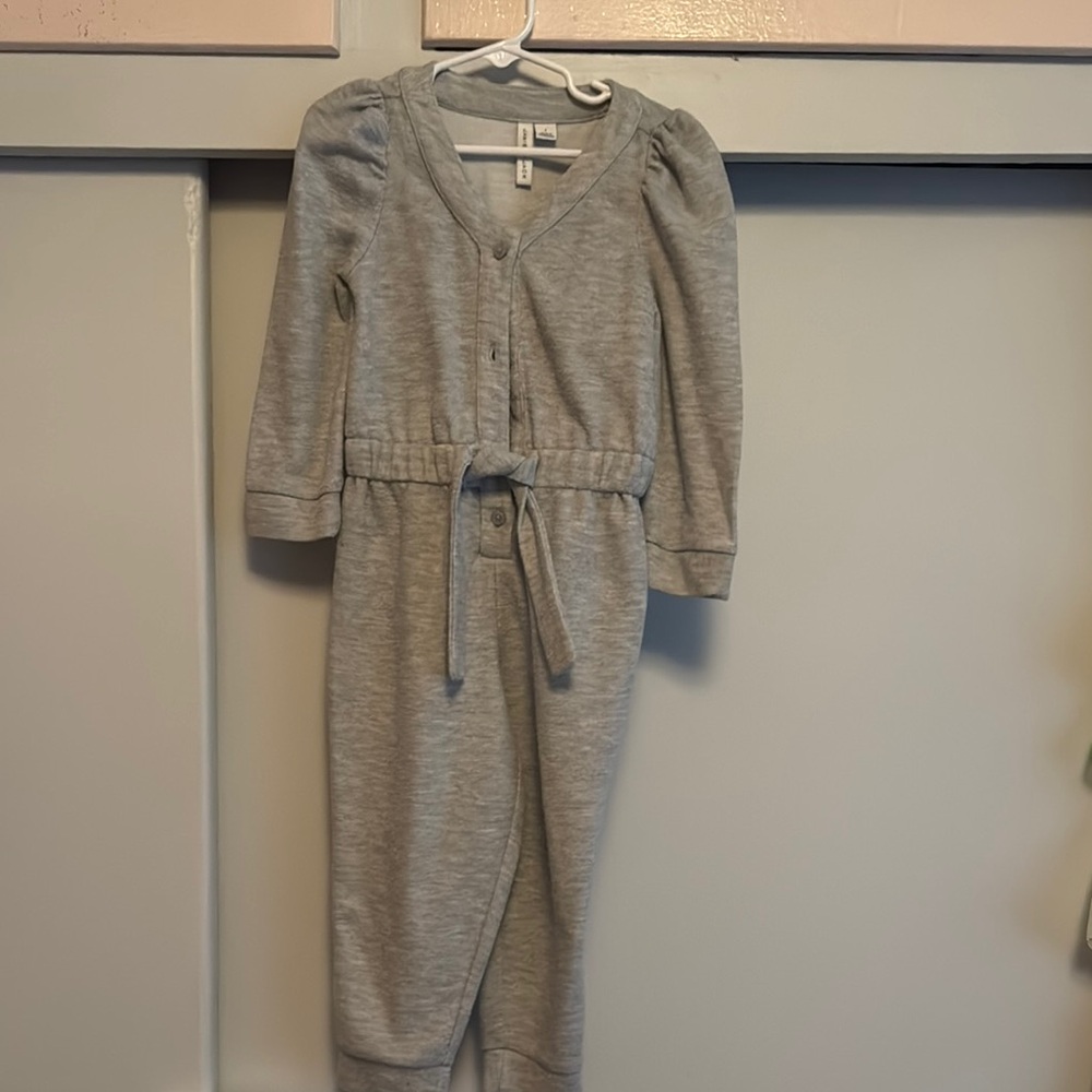 Janie & Jack Gray Knit Jumpsuit